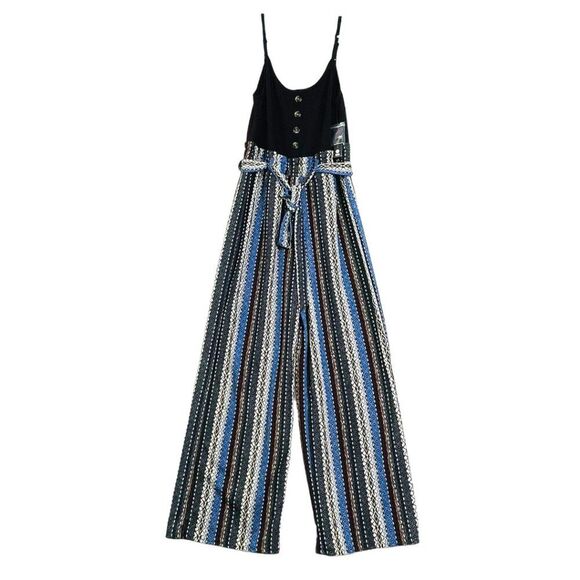 NWT-No Boundaries |Paperbag Waist Jumpsuit Medium (Junior's 7-9) - Picture 4 of 15